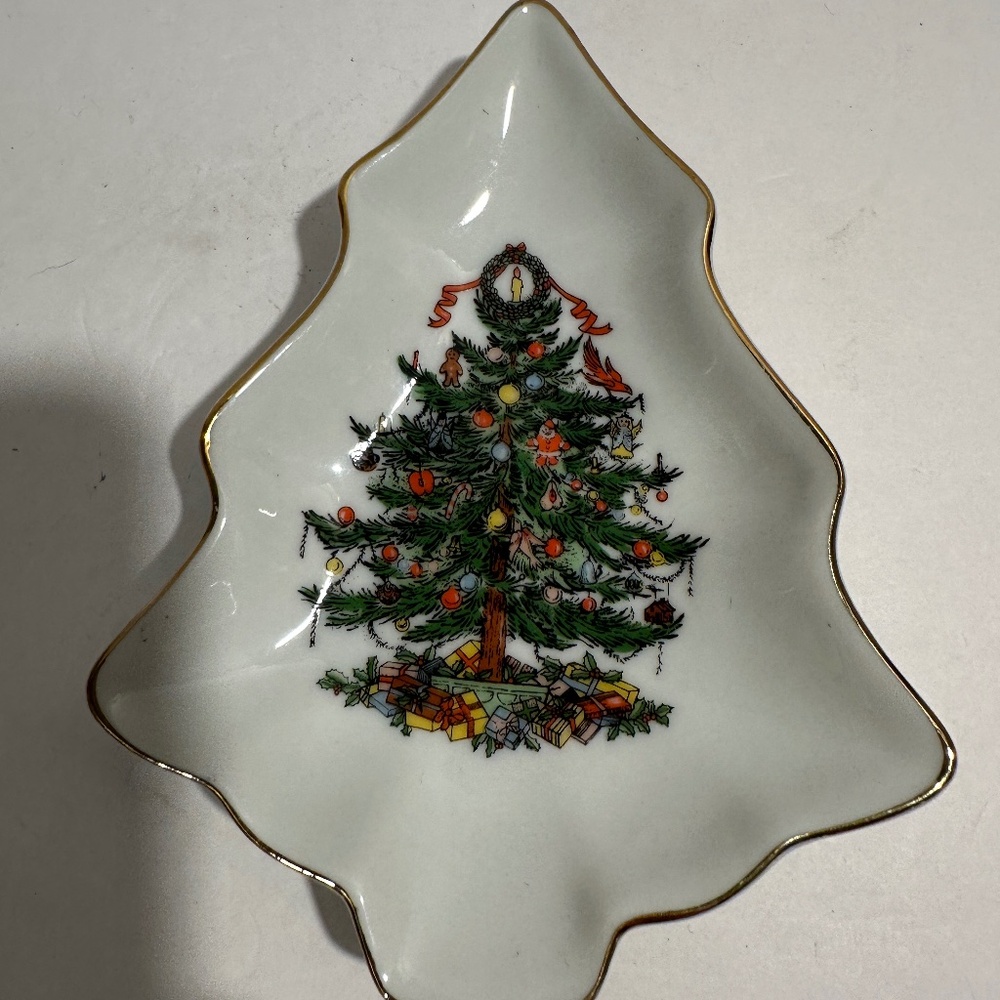 VTG Norcrest Christmas Tree Small Tray/Plate